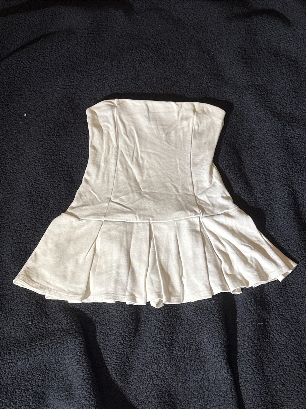 Windsor Cream Strapless Peplum Top